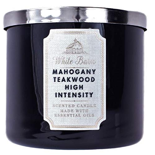 Bath & Body Works White Barn 3-Wick Candle in Mahogany Teakwood High Intensity