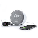 Bluetooth Digital Alarm Clock with Dual USB Charging and Ambient Nightlight for Kids