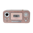 Portable Stereo CD Player with AM/FM Radio and Cassette Player/Recorder in Rose Gold