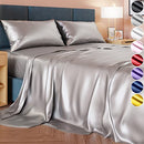 Satin Sheets Queen Size (4 Pieces, 8 Colors),Satin Bed Set with 2 Pillowcase  Bedding Set