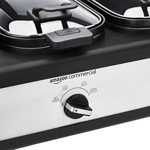 Commercial Stainless Steel 3x2.5QT Triple Slow Cooker