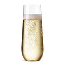48 Pack Stemless Plastic Champagne Flutes Disposable 9 Oz Clear Plastic Glasses