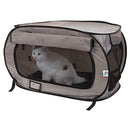 SportPet Designs Large Pop Open Kennel, Portable Cat Cage Kennel, Waterproof Pet bed, Carrier Collection