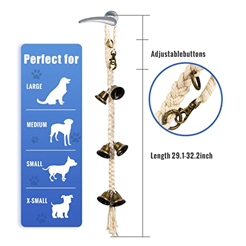 Dog Bell for Door Potty Training,Adjustable Hanging Door Bell Length 2 Packs