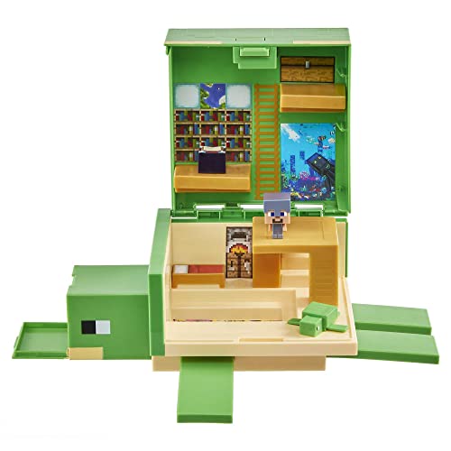 Minecraft Transforming Turtle Hideout, Authentic Pixelated Video-Game Role Play