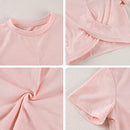 Toddler Girls Clothes Outfits Short Sleeve Twist Wrap Top and Floral Shorts Pants