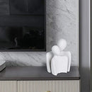 WANCHIY Modern Home Decor Lover Statues- 10'' Porcelain Sculptures for Shelf and Table Decor, Affectionate Couple Art Ceramic Sculpture- Romantic Figurine for Home, Bedroom, Livingroom, Office Decor