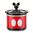Mickey Mouse Oval Slow Cooker with 20-Ounce Dipper, 5-Quart, Red/Black