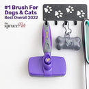 Self-Cleaning Slicker Brush for Dogs, Cats - The Ultimate Dog Brush for Shedding Hair