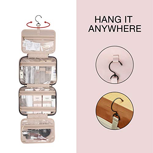 Toiletry Bag Travel Bag with hanging hook, Water-resistant Makeup Cosmetic Bag Travel