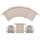 Calary 100pcs Double Canvas Drawstring Bag Cotton Pouch Gift Sachet Bags