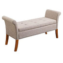 Designs4Comfort Garbo Storage Bench, Tan Fabric