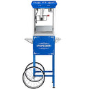 Great Northern Popcorn Blue 8 oz. Foundation Vintage Style Popcorn Machine /Cart