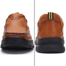 VENSHINE Mens Loafers Slip On Casual Leather Walking Dress Shoes