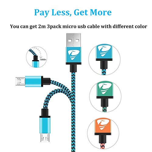 Micro USB Cable Aioneus Fast Android Charging Cord 6FT 3Pack Charging Cable