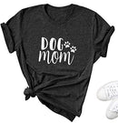 Dog Mom Tshirts for Women Funny Dog Paw Graphic Print Short Sleeve