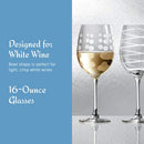Cheers White Wine Glasses, Set of 4, Clear
