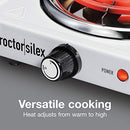 Proctor Silex Electric Single Burner Cooktop, Compact and Portable