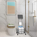 Toilet Paper Holder Stand with Shelf, Free Standing Toilet Paper Holder with Dispenser