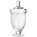 Clear Glass Small Apothecary Jars with Lids, Candy Storage Canisters, 3 Piece Set