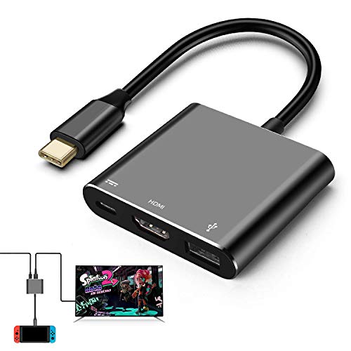 Switch HDMI Adapter Hub Dock, 4K USB C HDMI Hub Cable for Nintendo Switch,Compatible with Mac Book Pro Samsung Galaxy S8 Plus