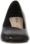 Clarks womens Linvale Jerica Pump, Black Leather, 7 US