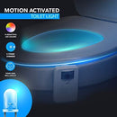 2 Pack Toilet Night Lights,16-Color Motion Activated Detection Bowl Light