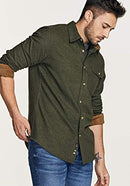 Men's All Cotton Flannel Shirt, Long Sleeve Casual Button Up Plaid Shirt