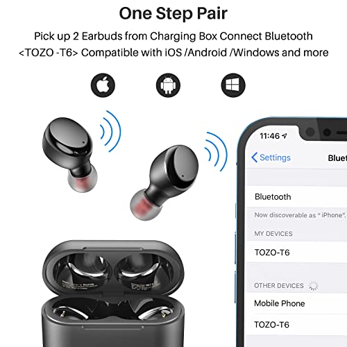 True Wireless Earbuds Bluetooth Headphones Touch Control with Wireless Charging Case