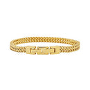 Geoffrey Beene Men’s Stainless Steel Double Franco Chain Bracelet with Extension