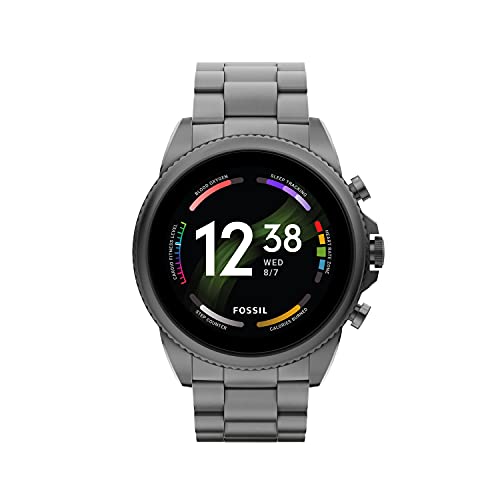 Unisex Gen 6 44mm Stainless Steel Touchscreen Smart Watch, Color: Smoke