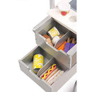 Wooden Snacks and Sweets Food Cart - 40+ Play Food pcs, Reversible Awning