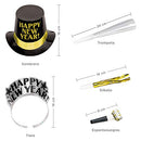 Get The Party Started New Year's Party Kit for 25, Includes Top Hats and Tiaras