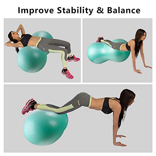 Peanut Ball - Anti Burst Exercise Ball for Labor Birthing, Physical Therapy for Kids, Core Strength