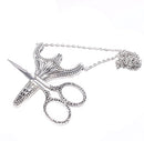 Stainless Steel Sharp Tip Sewing Snips Thread Cutter Safety Scissors with Sheath Chain