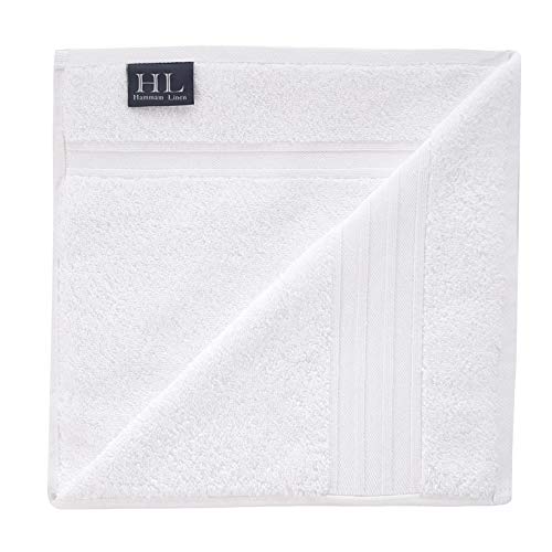 White Bath Linen Set 3 Pieces Soft and Absorbent, Premium Quality 100% Cotton