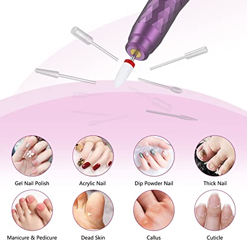 Electric Nail Drill Machine Cordless Electric Nail File for Acrylic Nails Gel Nails Efile Manicure