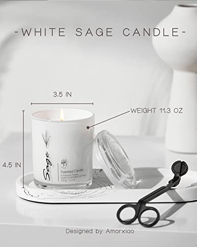 Sage Candles for Cleansing House Negative Energy, Alternative to Smudge Sticks