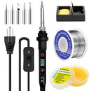 Soldering Iron Kit Electronics 80W LCD Adjustable Temperature 180-520°C Welding Tools