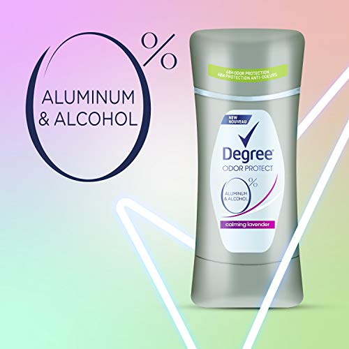 Degree 0% Aluminum Free Deodorant 48H Odor Protection Calming Lavender Deodorant