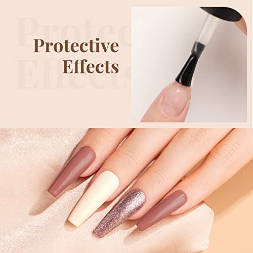 2 Pcs 15ml No Wipe Gel Top Coat and Base Coat Set