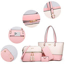 Women Fashion Handbags Tote Bag Shoulder Bag Top Handle Satchel Purse Set 4pcs