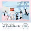 Nail Tips and Glue Gel Kit, Gel x Nail Kit 4 in 1 Nail Glue Gel, Ultra-Portable LED Nail Lamp