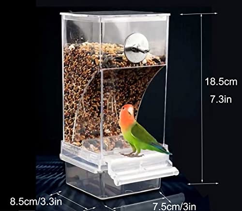 Automatic Bird Feeder,No Mess Bird Feeder,Bird Cage Feeder Bird Cage Accessories for Parakeet Canary Cockatiel Finch