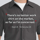 Men's Tall Industrial Work Shirt, Regular Fit, Short Sleeve, Black, 3X-Large