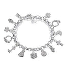 Silver Thirteen Hanging Pieces Bracelet for Women Gift Bracelets & Bangles