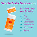Natural Deodorant - Underarms and Private Parts - Aluminum-Free, Baking Soda-Free, Hypoallergenic