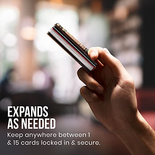 Slim Minimalist RFID Blocking Men Wallet - Men Wooden Credit Card Holder with Money Clip
