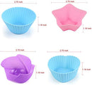Silicone Cupcake Liners Reusable Baking Cups Nonstick Easy Clean Pastry Muffin Molds