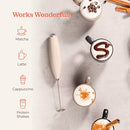 Powerful Handheld Milk Frother, Mini Milk Foamer, Battery Operated Stainless Steel Drink